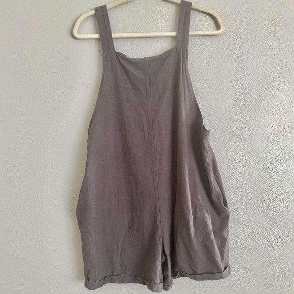 Women’s Overalls Romper Large Grey Lightweight Comfy Casual Minimalist Staple - Picture 6 of 6